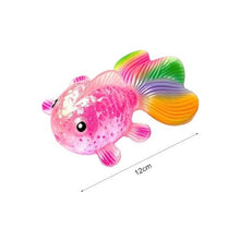 Load image into Gallery viewer, Glitter Rainbow Fish Squeeze Squishy Stress Relief Toy