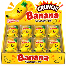 Load image into Gallery viewer, Banana Squishy Fun — Crunchy Banana ASMR Squeeze Toy