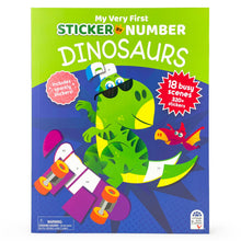 Load image into Gallery viewer, Dinosaurs Stick By Number Activity Book