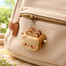 Load image into Gallery viewer, Animal Toast Keychain Clicker Toy Cute Bread Keyring