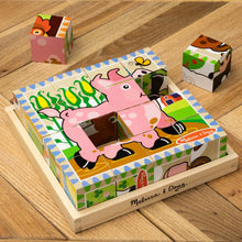 Load image into Gallery viewer, Melissa & Doug Farm Wooden Cube Puzzle with Storage Tray