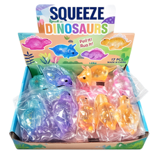Load image into Gallery viewer, Glitter Maltose Dinosaur Squishy Fidget Toy Stress Relief