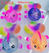 Load image into Gallery viewer, TPR Glitter Goldfish Squishy Fidget Toy for Stress Relief