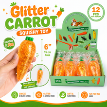 Load image into Gallery viewer, Glitter Maltose Sugar Carrot Squishy Toy