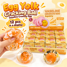 Load image into Gallery viewer, Egg Yolk Cracking Ball — Vaseline Crunchy Egg Squishy