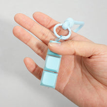 Load image into Gallery viewer, Light Up LED Stress Relief Cube Keyboard Bag Charm: Light Blue