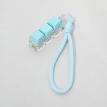Load image into Gallery viewer, Light Up LED Stress Relief Cube Keyboard Bag Charm: Light Pink