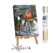 Load image into Gallery viewer, Winnie's Picks-On Watch Cardinal Paint by Number 20x16in