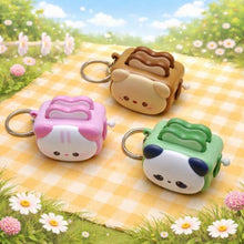 Load image into Gallery viewer, Animal Toast Keychain Clicker Toy Cute Bread Keyring

