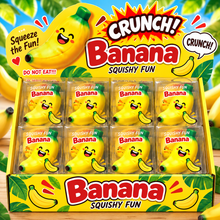 Load image into Gallery viewer, Banana Squishy Fun — Crunchy Banana ASMR Squeeze Toy
