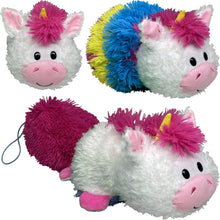 Load image into Gallery viewer, FlipaZoo Magic Tails Yellow Lion to White Unicorn- 2-In-1 Animal
