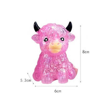 Load image into Gallery viewer, Glitter Highland Cow Squeeze Squishy Stress Relief Toy (1pc)
