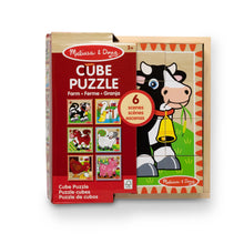 Load image into Gallery viewer, Melissa &amp; Doug Farm Wooden Cube Puzzle with Storage Tray
