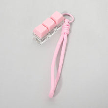 Load image into Gallery viewer, Light Up LED Stress Relief Cube Keyboard Bag Charm: Light Blue
