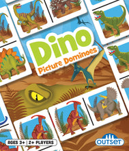 Load image into Gallery viewer, Picture Dominoes: Dino Game for Ages 3+
