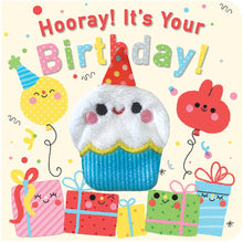 Load image into Gallery viewer, Hooray! It's Your Birthday! Celebration Finger Puppet Book
