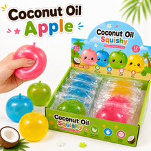 Load image into Gallery viewer, Coconut Oil Squishy Apple Squeeze Toy — Stretchy Stress Ball
