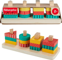 Load image into Gallery viewer, Fisher-Price DDC Wooden Shape Stacker
