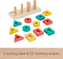 Load image into Gallery viewer, Fisher-Price DDC Wooden Shape Stacker
