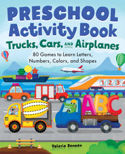 Load image into Gallery viewer, Preschool Activity Book Trucks, Cars, and Airplanes
