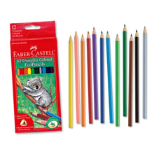 Load image into Gallery viewer, 12 Triangular Colored Pencils EcoPencils
