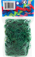 Load image into Gallery viewer, Rainbow Loom® Dark Green Rubber Bands with 24 C-Clips (600 Count)
