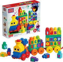 Load image into Gallery viewer, Mega Bloks First Builders ABC Musical Train with Big Building Blocks
