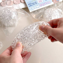 Load image into Gallery viewer, SNOW SQUISH – Clear Jelly Bead Stress Ball
