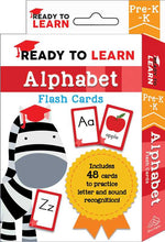 Load image into Gallery viewer, Ready to Learn: Pre-K-K Alphabet Flash Cards by Editors of Silver Dolphin Books: Flashcards; 48 pages / English
