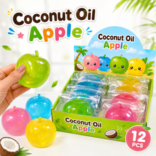 Load image into Gallery viewer, Coconut Oil Squishy Apple Squeeze Toy — Stretchy Stress Ball
