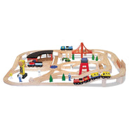 Melissa & Doug- Wooden Railway Set