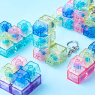 Pastel/Clear LED Tetris  Clicker Keyboard Clicker Keychain