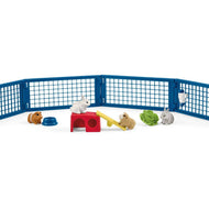 Rabbit And Guinea Pig Hutch Farm Figurine Toys Play Set