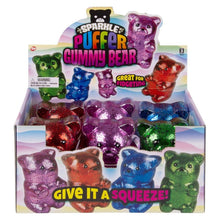Load image into Gallery viewer, 7" Sparkle Puffer Gummy Bear Sticky Squish
