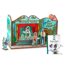 Load image into Gallery viewer, Pinnochio's Puppet Theater Book and Playset

