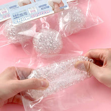 Load image into Gallery viewer, SNOW SQUISH – Clear Jelly Bead Stress Ball
