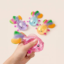 Load image into Gallery viewer, Glitter Rainbow Fish Squeeze Squishy Stress Relief Toy
