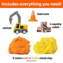 Load image into Gallery viewer, Sensory Mini Play Kit Jar with Cloud Clay: Construction Them

