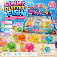 Gummy Glitter Fish Squishy — with Rainbow Tail