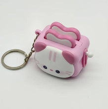 Load image into Gallery viewer, Animal Toast Keychain Clicker Toy Cute Bread Keyring
