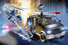 Load image into Gallery viewer, Playmobil- Helicopter Pursuit with Runaway Van (70575)
