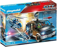 Playmobil- Helicopter Pursuit with Runaway Van (70575)